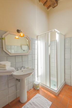 Chambre Classique, 1 lit double, cheminée | Salle de bain