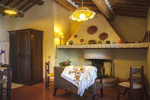 经典客房, 1 张双人床, 壁炉 | 起居区