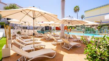 2 outdoor pools, pool umbrellas, sun loungers