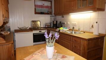 Fridge, oven, stovetop, dishwasher