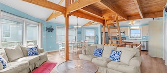 Oceanfront Dog Friendly Home w/ Shuffleboard, Smart TV, and Direct Beach Access
