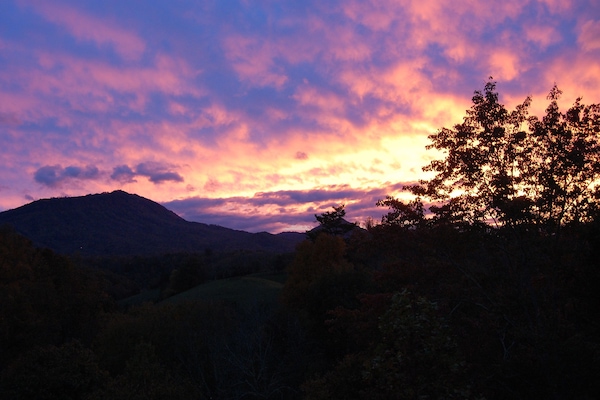 Beautiful fall sunset