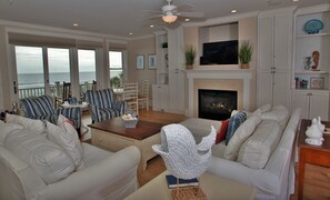 TV, fireplace, DVD player, ping pong