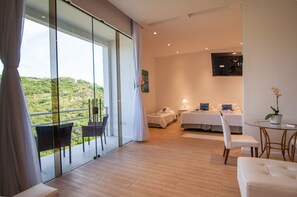 Suíte superior, 1 quarto, vista para o mar | Vista do quarto