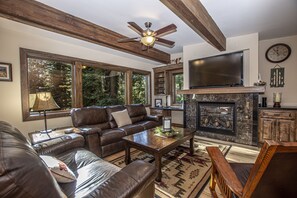 Televisio, takka, DVD-soitin