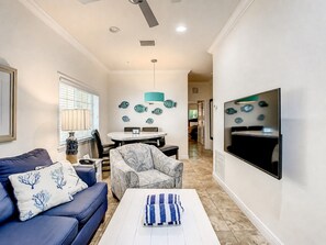 Flat-screen TV, DVD player, stereo - Bright & Beachy–Beach Club Siesta Key 100A by RVA (Sarasota)