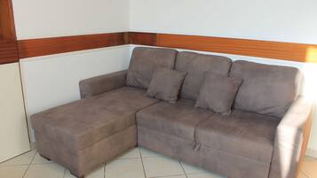 Apartment, Courtyard Area ( La Serra 211, Corso Botta, 30) | Living room | Flat-screen TV