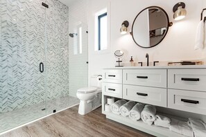 Free toiletries, hair dryer, towels