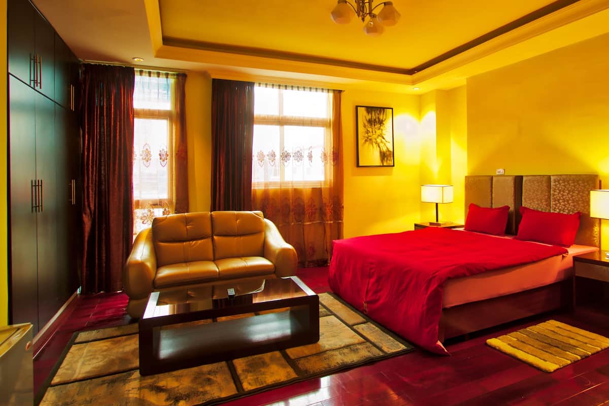 Studio, 1 Double Bed, City View | 1 bedroom, minibar, in-room safe, desk