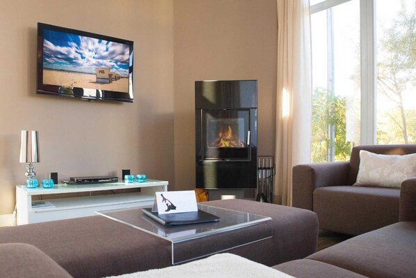 Fernseher, Kamin