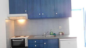 Fridge, stovetop, cookware/dishes/utensils