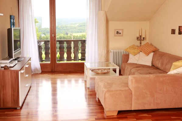 Smart TV, fireplace, DVD player