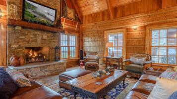 Télévision, cheminée