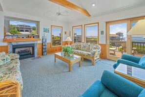 TV, DVD player, books, video library