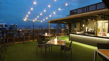 Outdoor banquet area