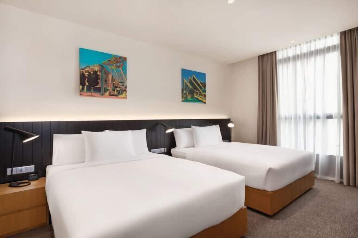 Premium bedding, pillow-top beds, in-room safe, desk