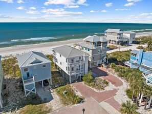 Exterior - Happy Hours- 5 BR Home on N. Cape- Beachfront, Pet Friendly, Sleeps 16 (Cape San Blas)