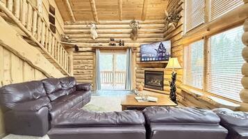 Smart TV, fireplace, DVD player, offices