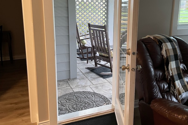 Entrance to patio