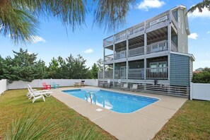 Outdoor pool - Oceanview Dog Friendly w/ Private Pool, Hot Tub, Game Room, and Home Theaters (Salvo)