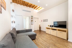 Smart TV, DVD player, books, music library