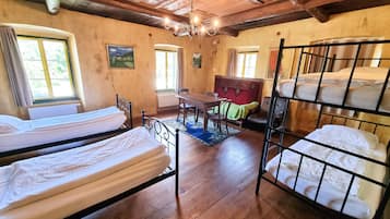 Family Quadruple Room, 6 Bedrooms | Iron/ironing board, free WiFi, bed sheets