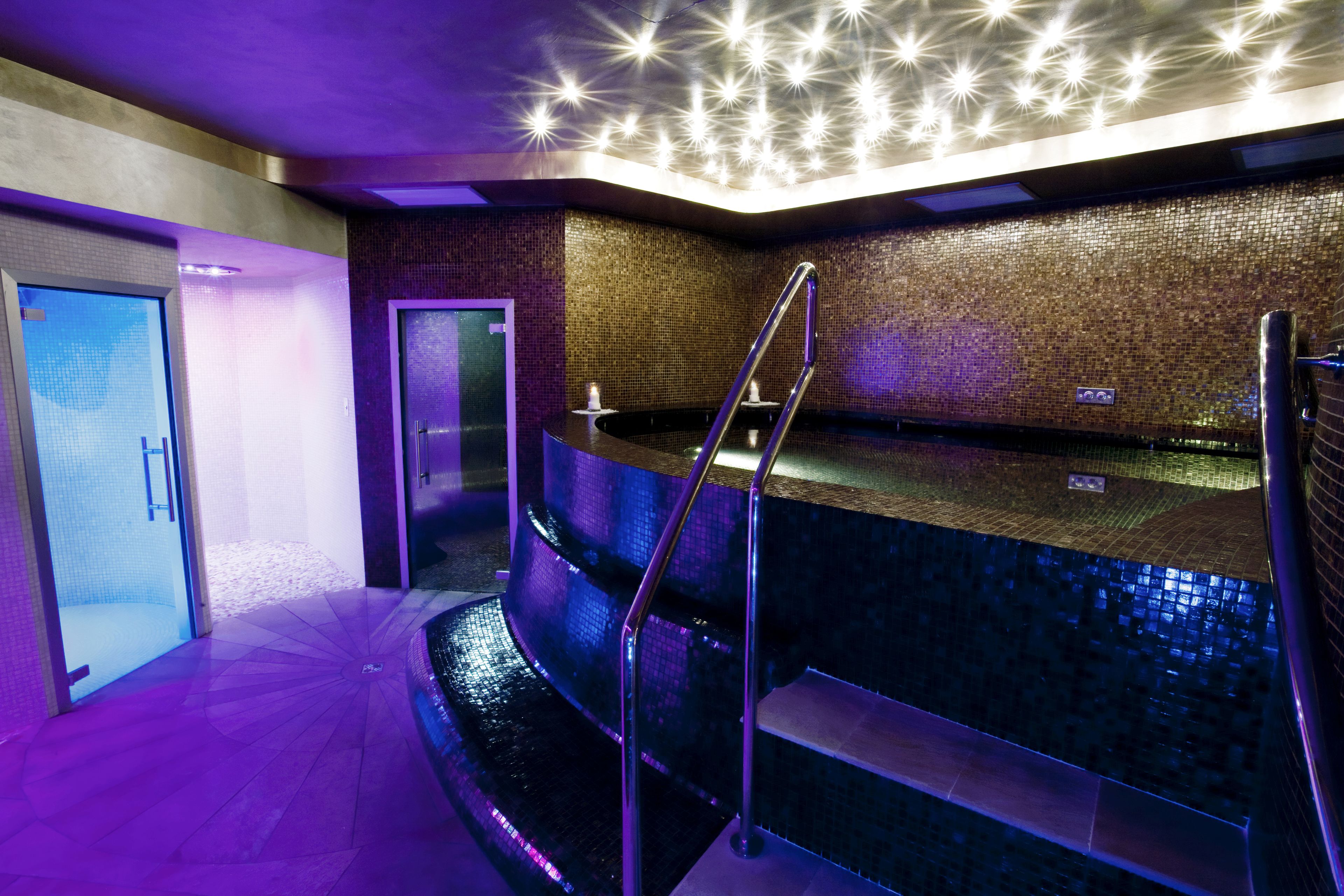 hot tub, steam room, body treatments, manicures and pedicures
