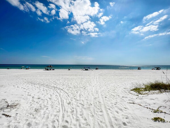 Enjoy a tranquil beach experience with access to the ocean.