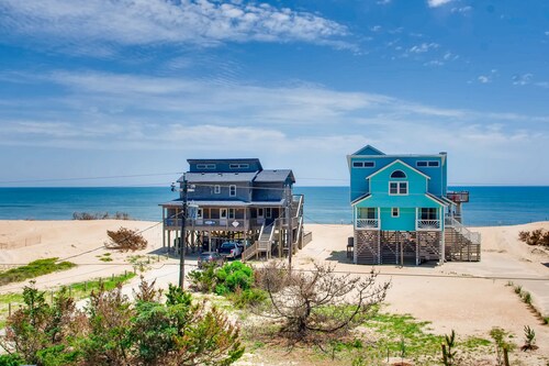 Semi-Oceanfront Dog Friendly Avon Home w/ Private Pool, Hot Tub, and Game Room