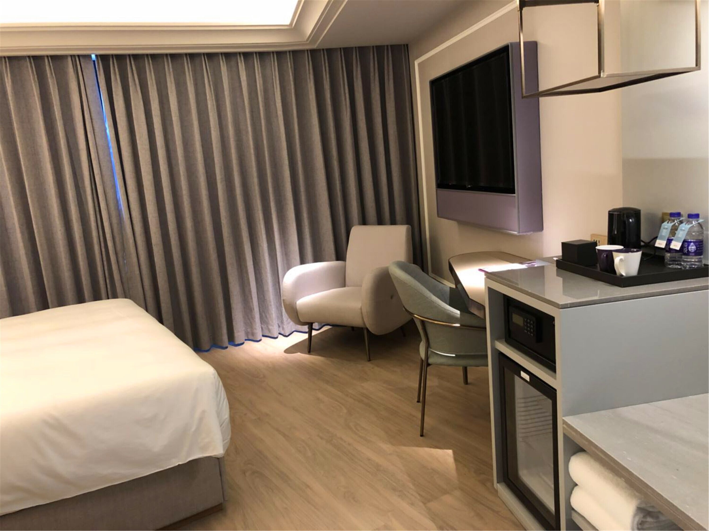 in-room safe, desk, blackout curtains, soundproofing