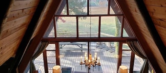 Private Cabin with Lake & Mountain Views on 10 Acres - Near Resorts - Book Now!