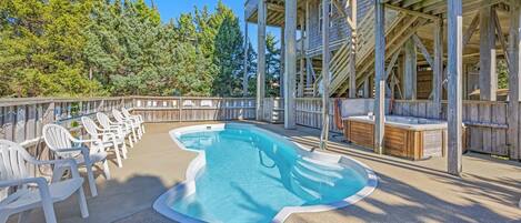 Surf or Sound Realty - 834 - The Sleepy Dog - Pool Area -2