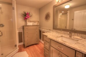 Bathtub, hair dryer, towels