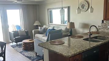 Smart TV, DVD player, books, music library