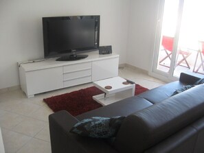 TV, DVD player, books, stereo - 1 Bedroom apartment with swimming pool  (Nice)