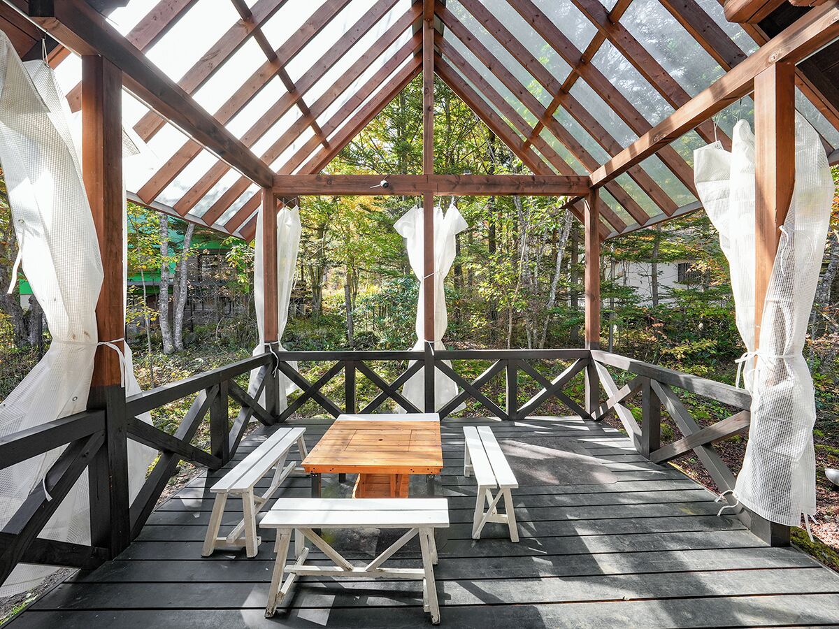 [Private Cottage] Cute logs -Campanula- 1-6 people, Non Smoking | Terrace/patio