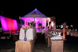 Outdoor wedding area