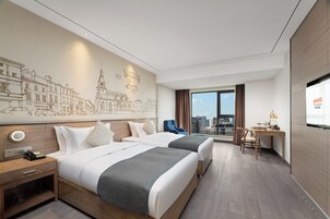 Couette en duvet d'oie, bureau, rideaux occultants, Wi-Fi gratuit