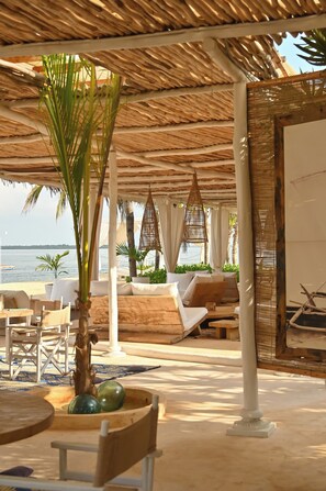 Breakfast, lunch, dinner served; international cuisine  - The Majlis Hotel (Manda Island)