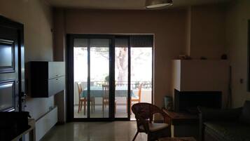 House | Living area | TV, fireplace