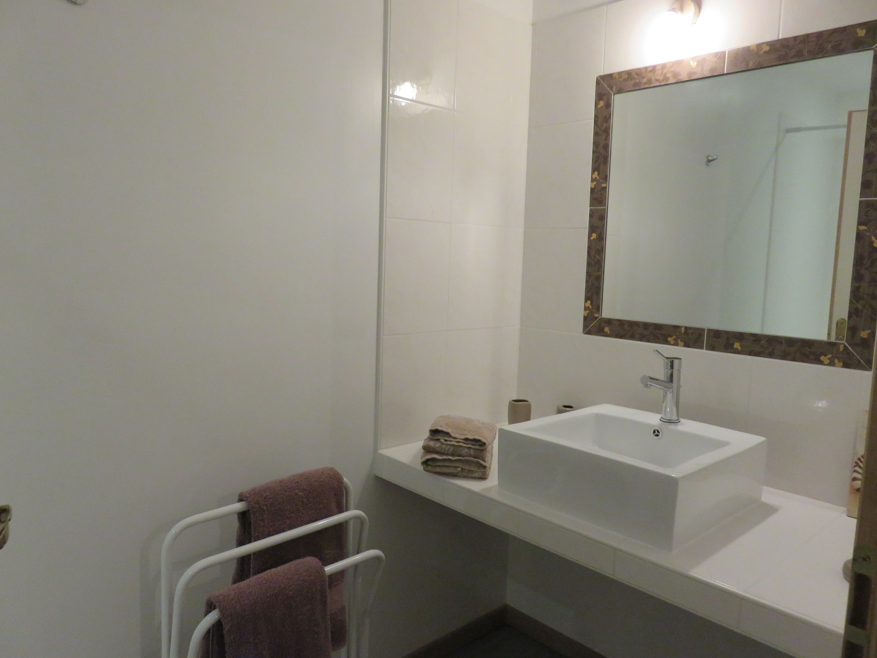 Chambre Double (Clos du Madon) | Lavabo de la salle de bain