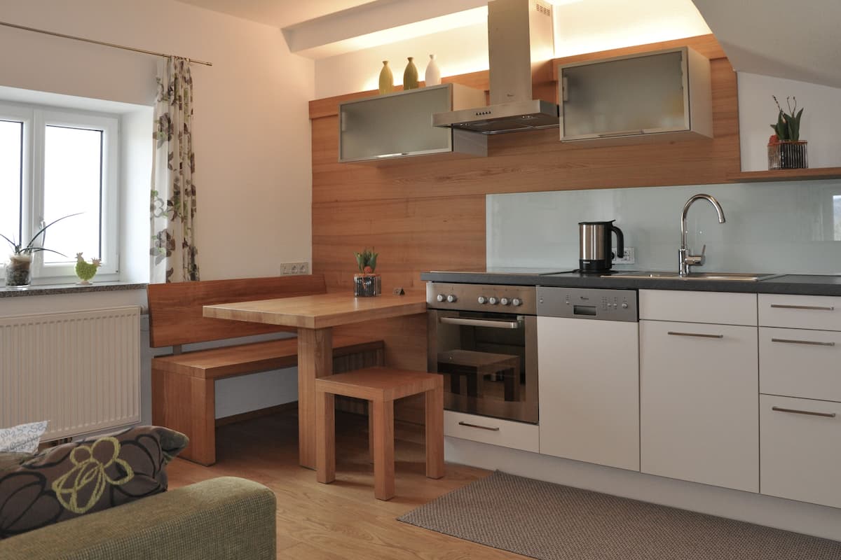 triple room, garden view | private kitchen