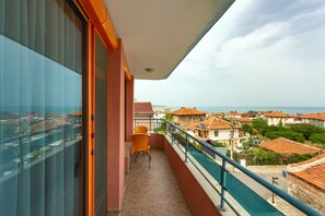 패밀리룸, 발코니, 바다 전망 | 발코니 전망