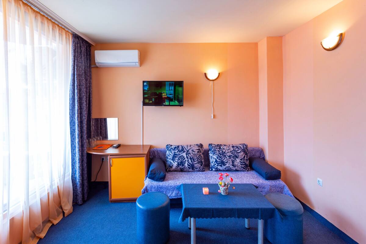 Family Room, Balcony, Sea View | Minibar, desk, WiFi (free)