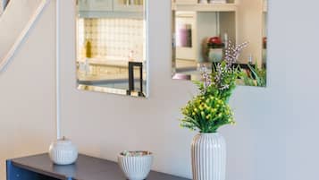 Penthouse maisonette 3 bedrooms | Dapur pribadi | Lemari es, kompor, mesin pembuat kopi/teh, dan ketel listrik