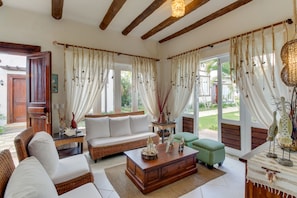 Superior Villa, 3 Bedrooms, Beach View | Living room | Flat-screen TV - Maranata Villa (Las Terrenas)