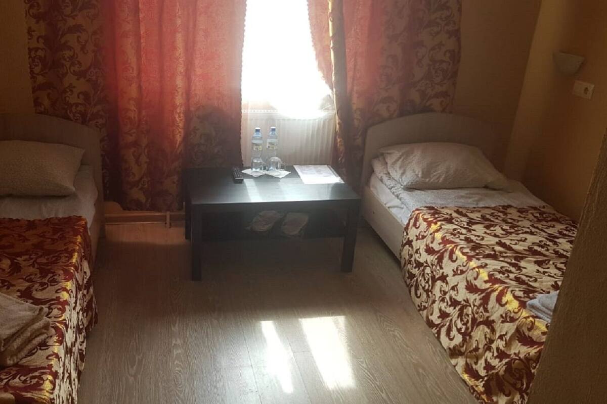 1 bedroom, pillow-top beds, blackout curtains, iron/ironing board