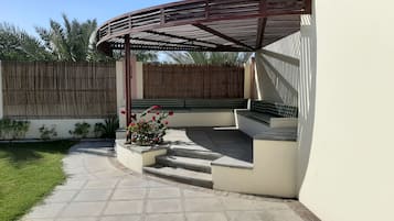 Grand Villa, 2 Bedrooms, Private Pool, Garden Area | 1 bedroom, premium bedding, desk, iron/ironing board