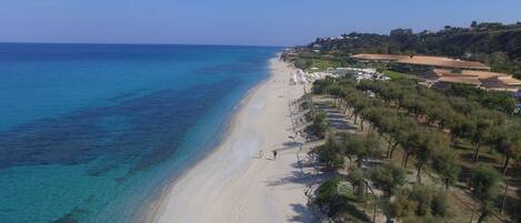 Private beach, beach volleyball