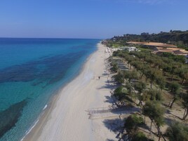 Private beach, beach volleyball